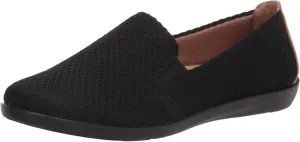 LifeStride Womens Next Level Slip-On Sneaker, Black/Tan, 7 US