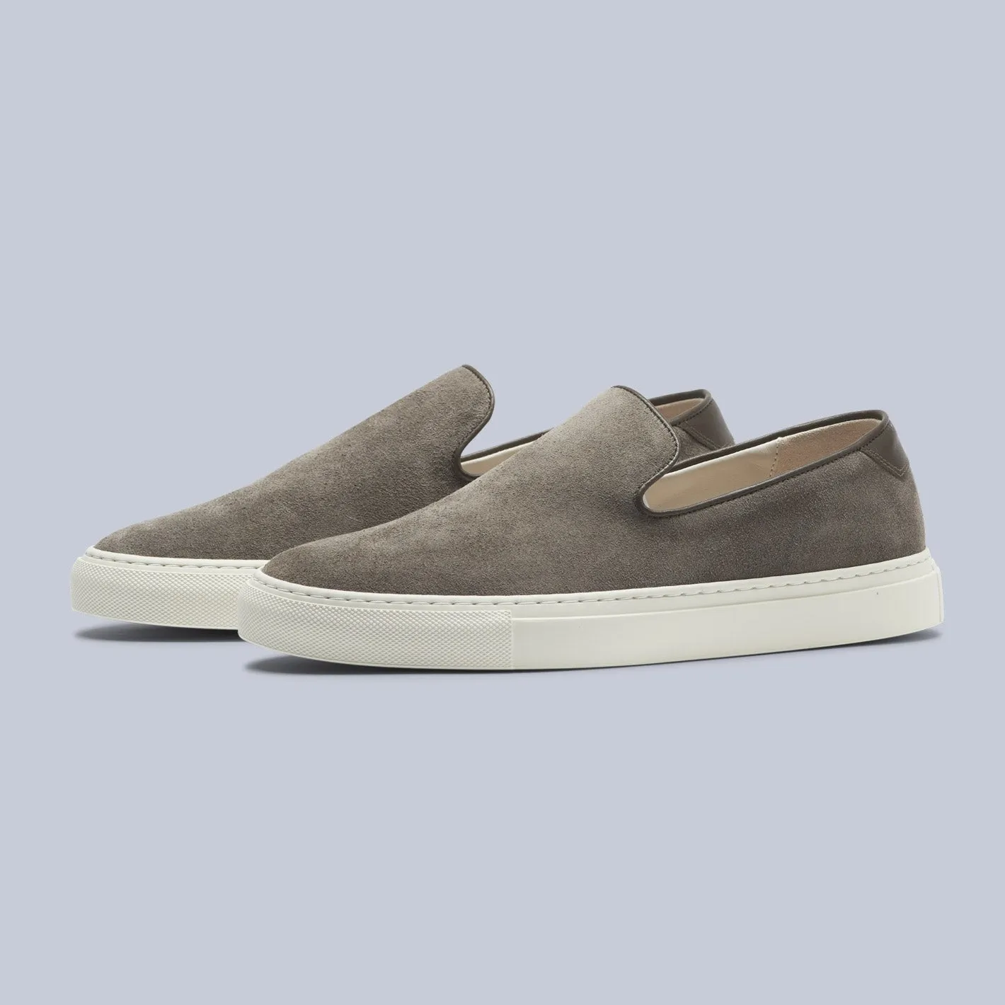 Light Brown Suede Jetty Slip-on Sneakers