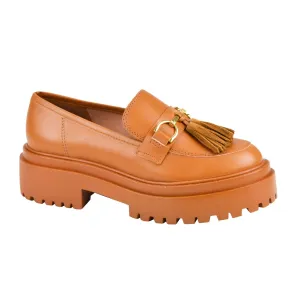 Loafer Tratorado Franjas Couro
