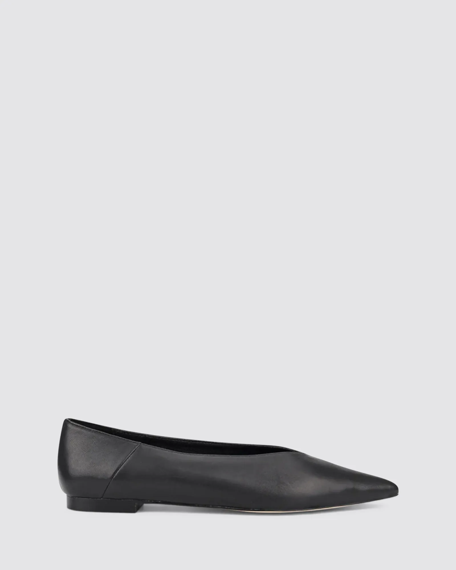 LOCKE FLAT PUMPS BLACK LEATHER