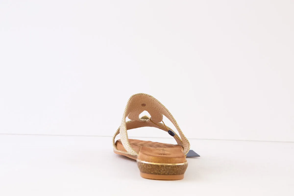 LUNAR - JLH395 CALOW-FLAT FASHION MULE - GOLD