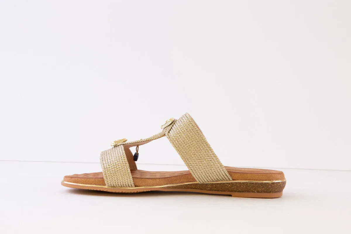 LUNAR - JLH395 CALOW-FLAT FASHION MULE - GOLD
