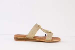 LUNAR - JLH395 CALOW-FLAT FASHION MULE - GOLD