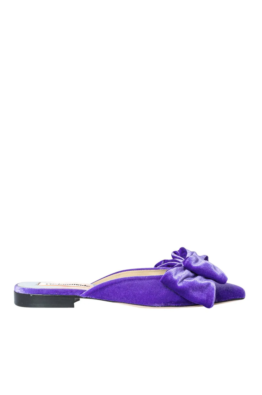 Marbel Velvet pointed flat sandals