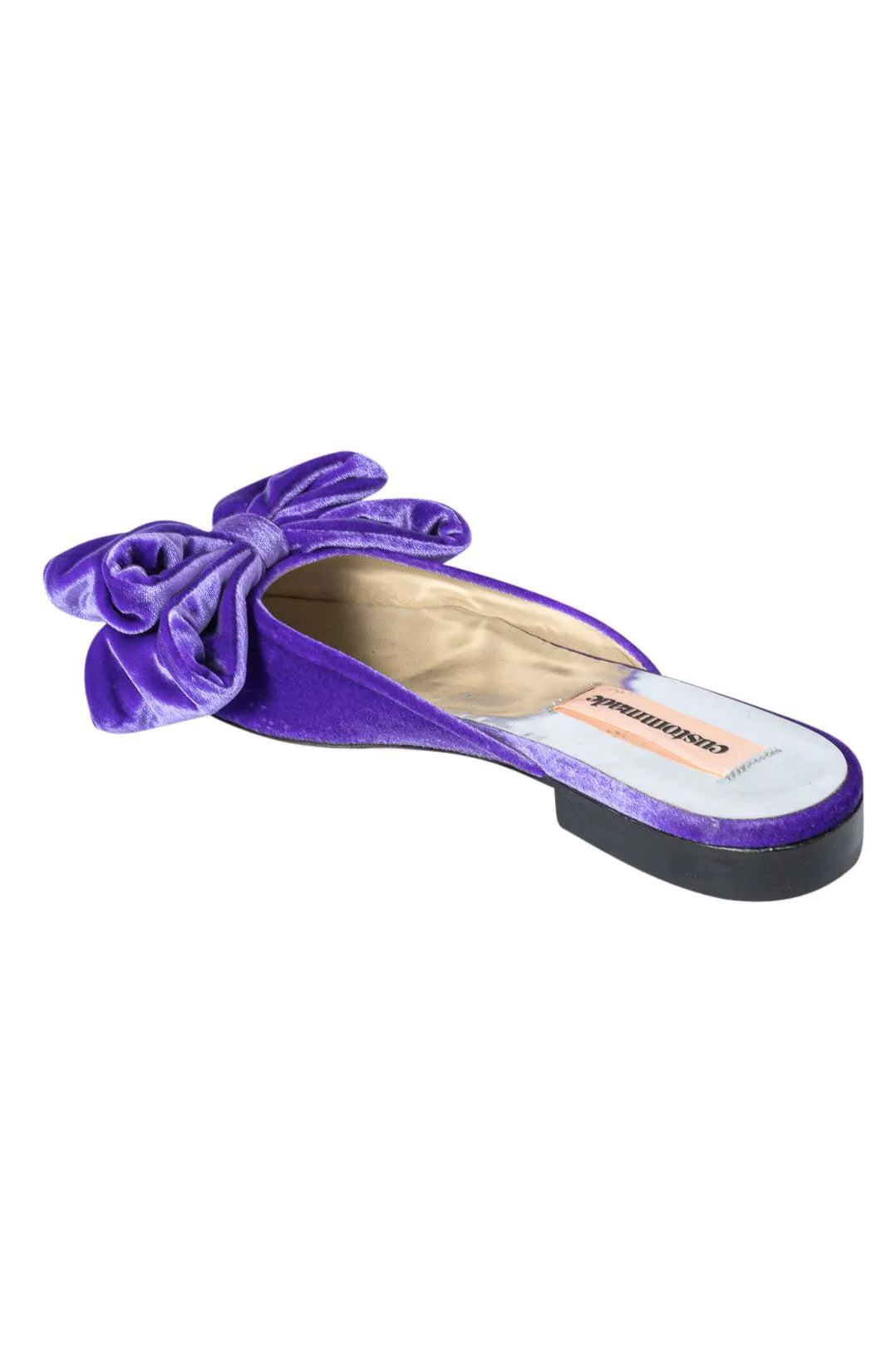 Marbel Velvet pointed flat sandals