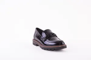 MARCO TOZZI - 24704-018 FLAT LOAFER - BLACK PATENT