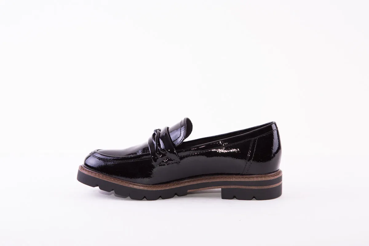 MARCO TOZZI - 24704-018 FLAT LOAFER - BLACK PATENT