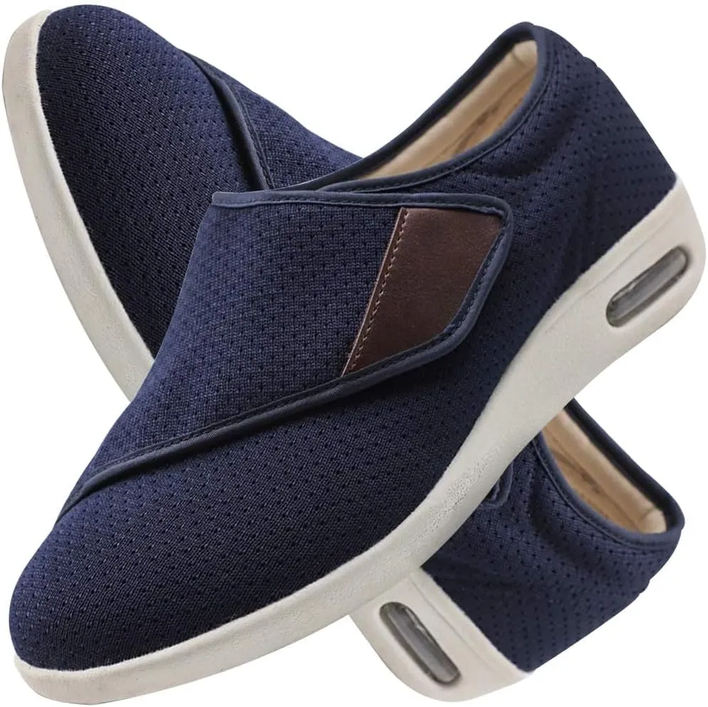 Men's Hands-Free Slip On Shoes Comfortable Tennis Sneakers with 3 Pairs Insoles Replacement for Elderly Swollen Feet Lightweight Loafer Slip On Boat Wide Fit Trainers Men