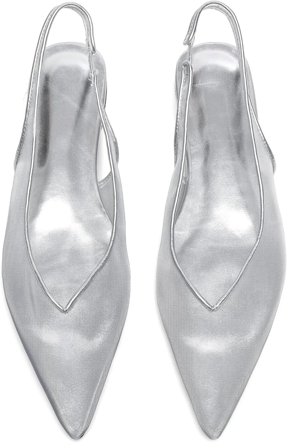 Mesh Flats for Women Pointed Toe Slingback Flats Slip On Casual Work Ballet Flats