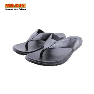 (MR.DIY) PVC Lightweight Man Sandal - Black Color (Size: 8)