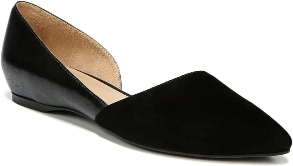 Naturalizer Womens Samantha Comfortable Pointed Toe D'Orsay Slip On Ballet Flat