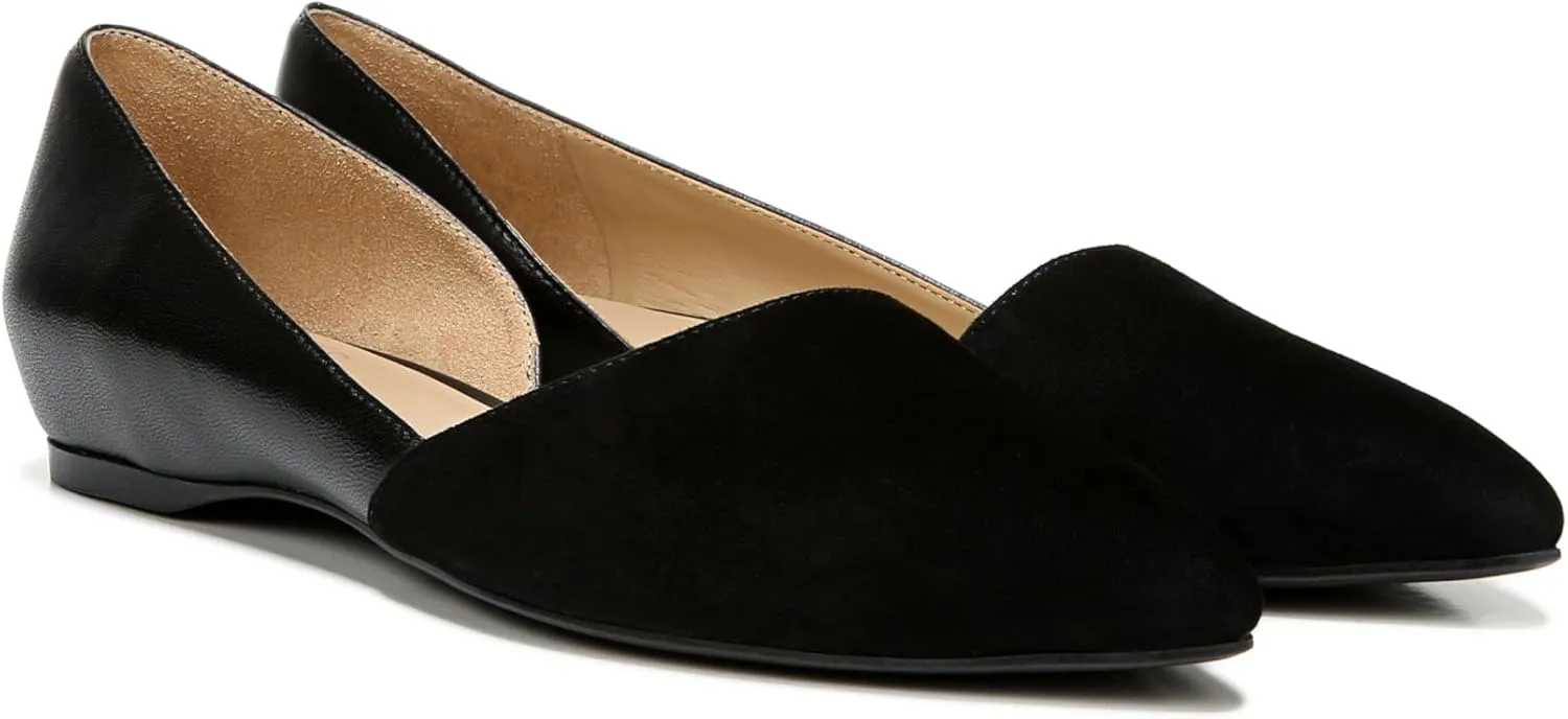 Naturalizer Womens Samantha Comfortable Pointed Toe D'Orsay Slip On Ballet Flat