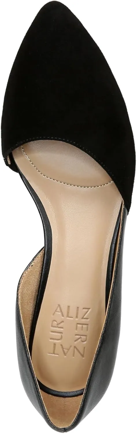 Naturalizer Womens Samantha Comfortable Pointed Toe D'Orsay Slip On Ballet Flat