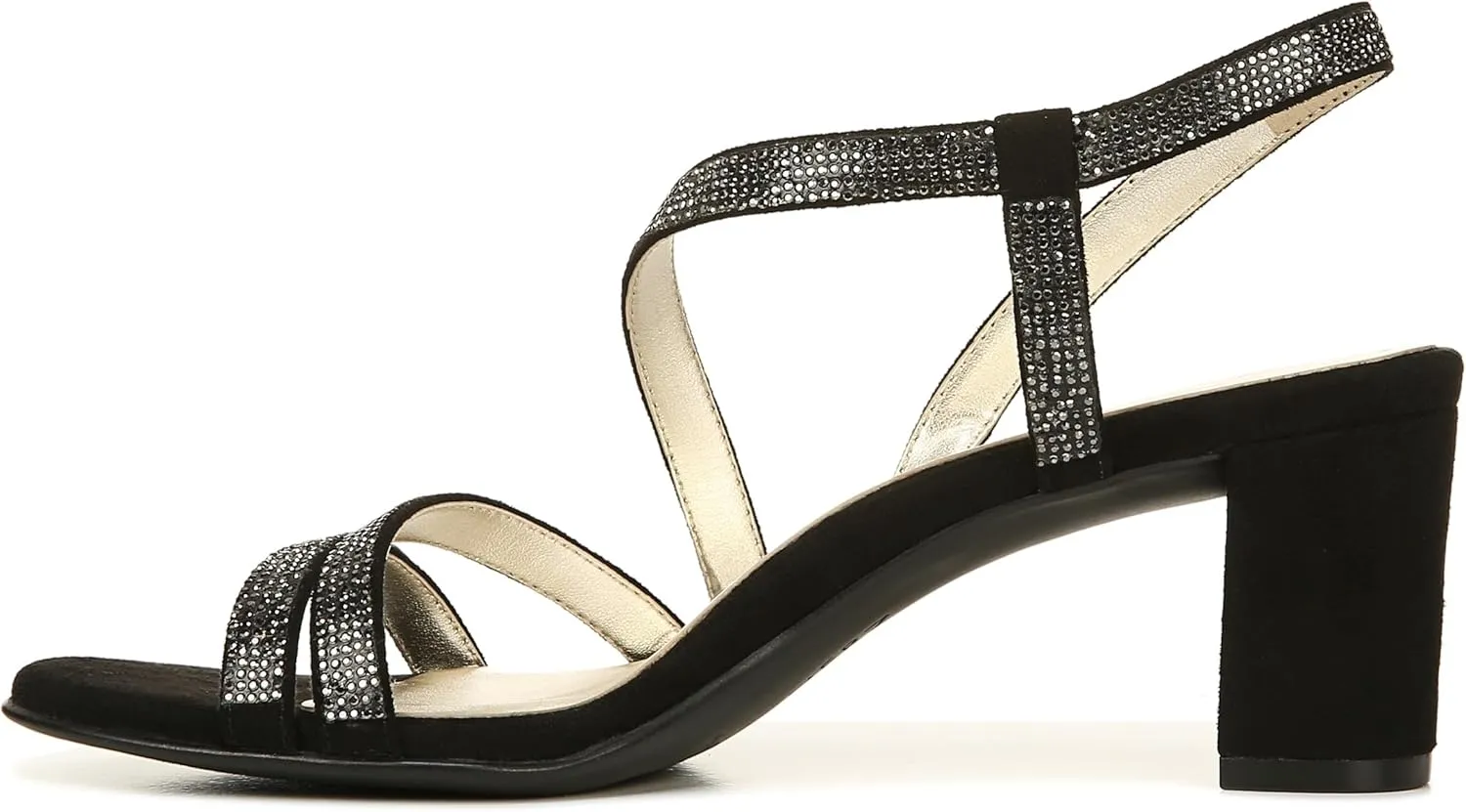 Naturalizer Women's Vanessa2 Rhinestone Embellished Strappy Heeled Sandal