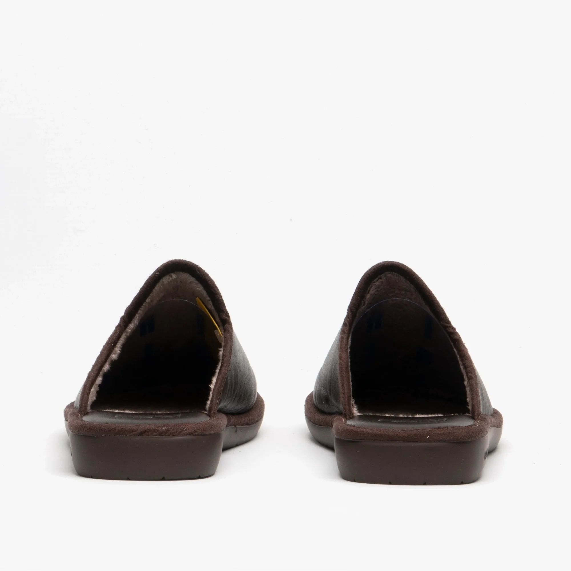 Nordikas 136 (DUBLIN) Mens Leather Mule Slippers Moka