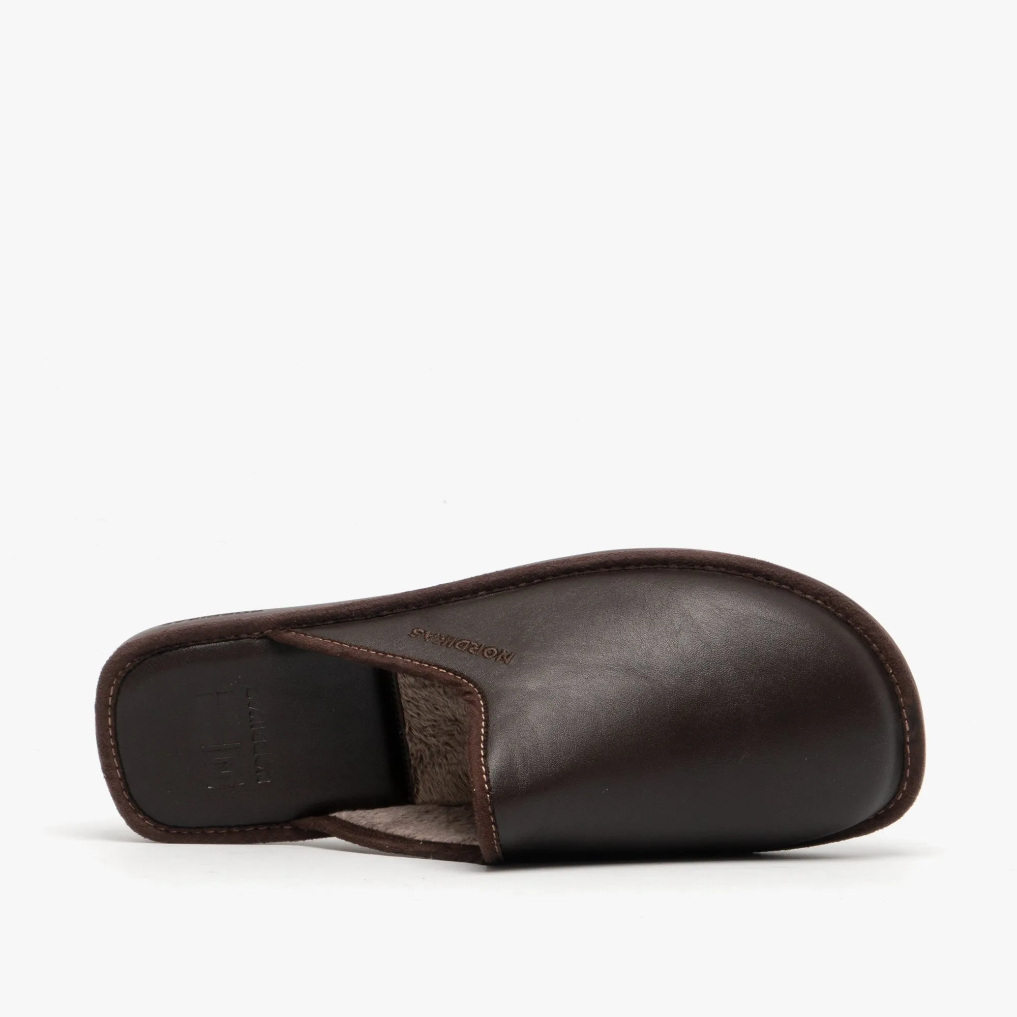 Nordikas 136 (DUBLIN) Mens Leather Mule Slippers Moka