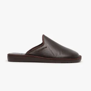Nordikas 136 (DUBLIN) Mens Leather Mule Slippers Moka