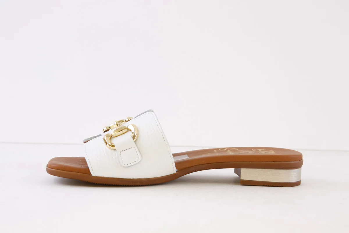 OH MY SANDALS - 5340 FLAT FASHION MULE - WHITE