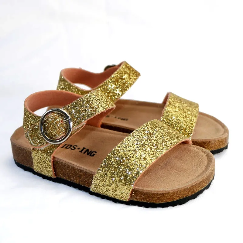 Only available now Summer Flexible Kids New Sandals Giltter