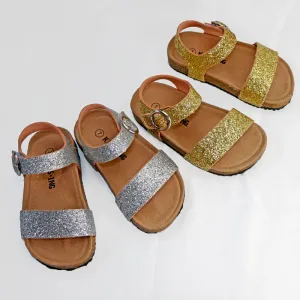 Only available now Summer Flexible Kids New Sandals Giltter