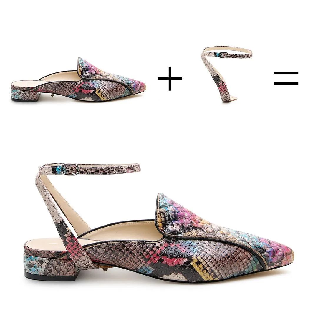 Painted Snake Pointed Loafer   Marilyn Strap