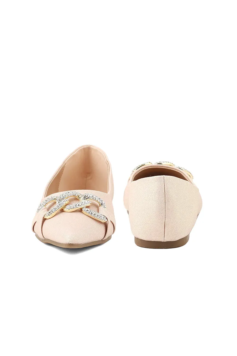 Party Wear Pumps I41412-Peach
