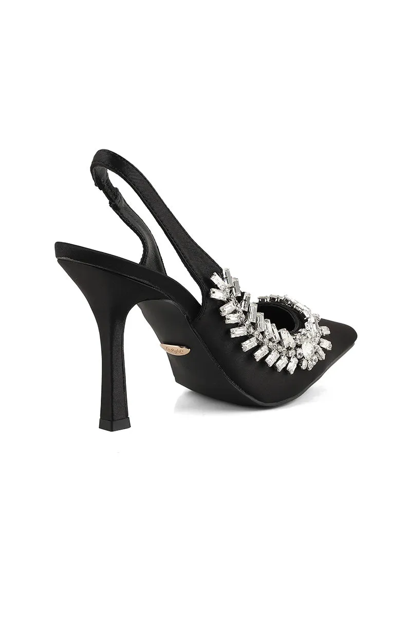 Party Wear Sling Back I47215-Black