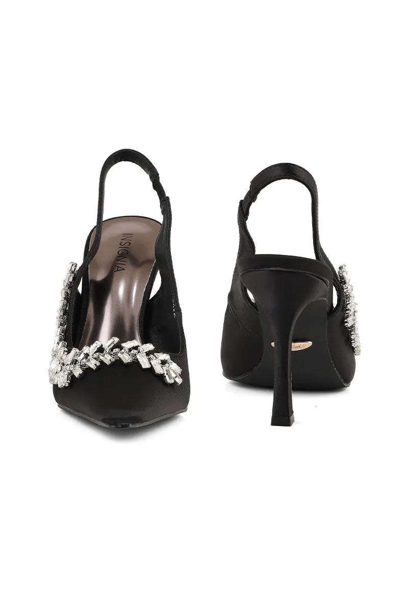Party Wear Sling Back I47215-Black
