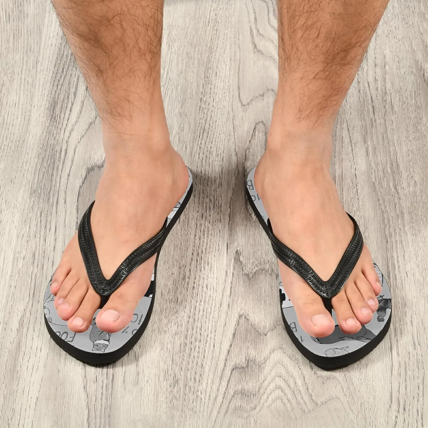 Poeticcity Flip Sandal Men Women Flip Flops for Hotel Spa Home Slippers Bedroom Travel S-XXL