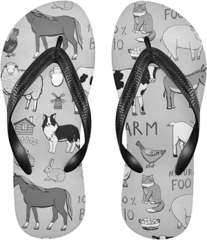Poeticcity Flip Sandal Men Women Flip Flops for Hotel Spa Home Slippers Bedroom Travel S-XXL