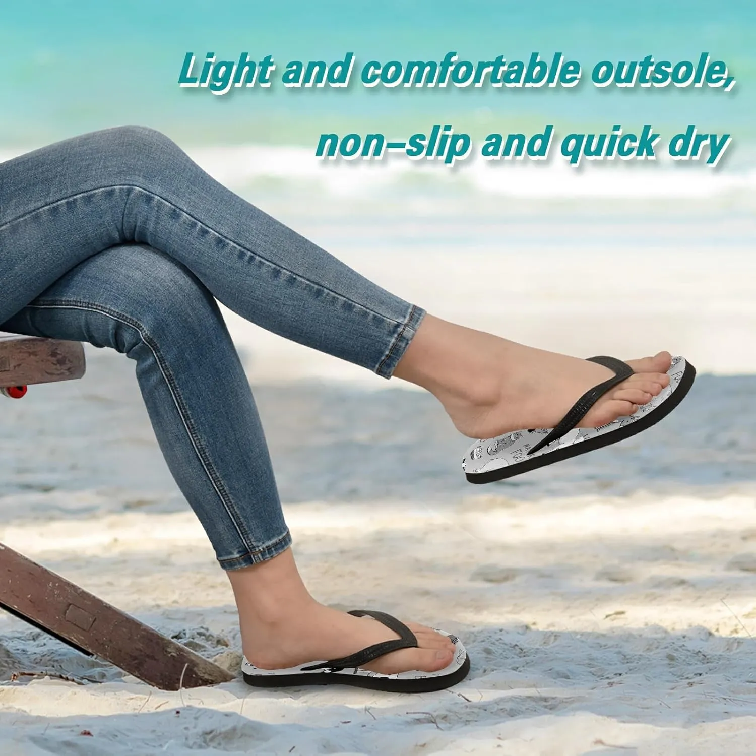 Poeticcity Flip Sandal Men Women Flip Flops for Hotel Spa Home Slippers Bedroom Travel S-XXL