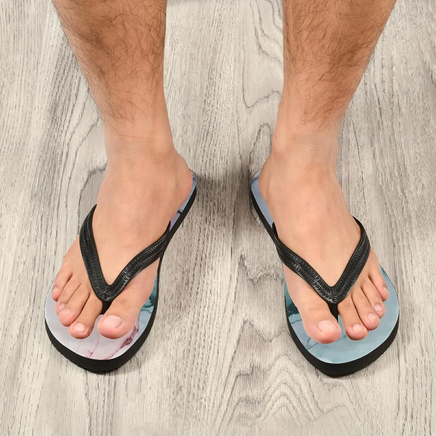 Poeticcity Flip Sandal Men Women Flip Flops for Hotel Spa Home Slippers Bedroom Travel S-XXL