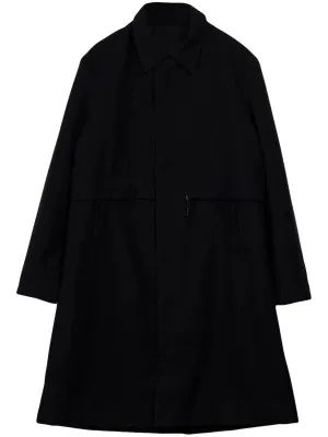 pointed-collar Members-only deal single-breasted Automated coat