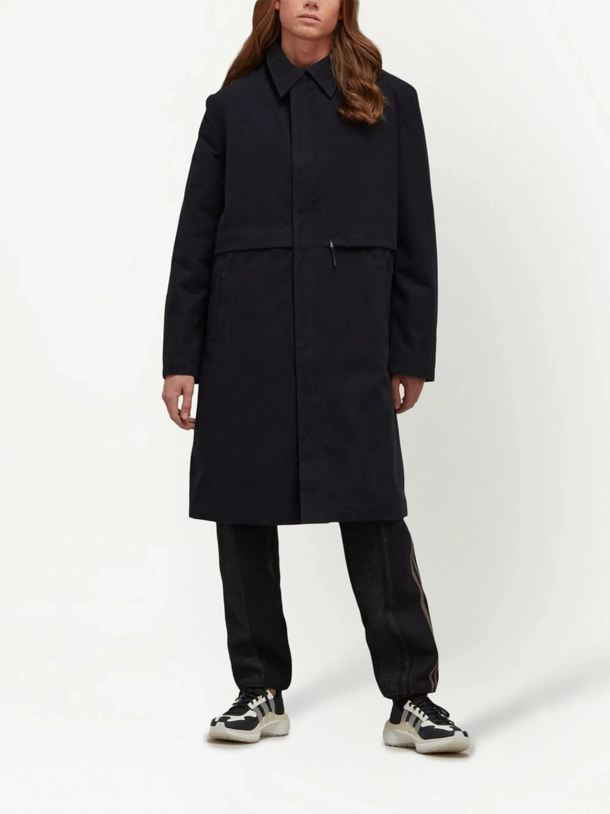 pointed-collar Members-only deal single-breasted Automated coat