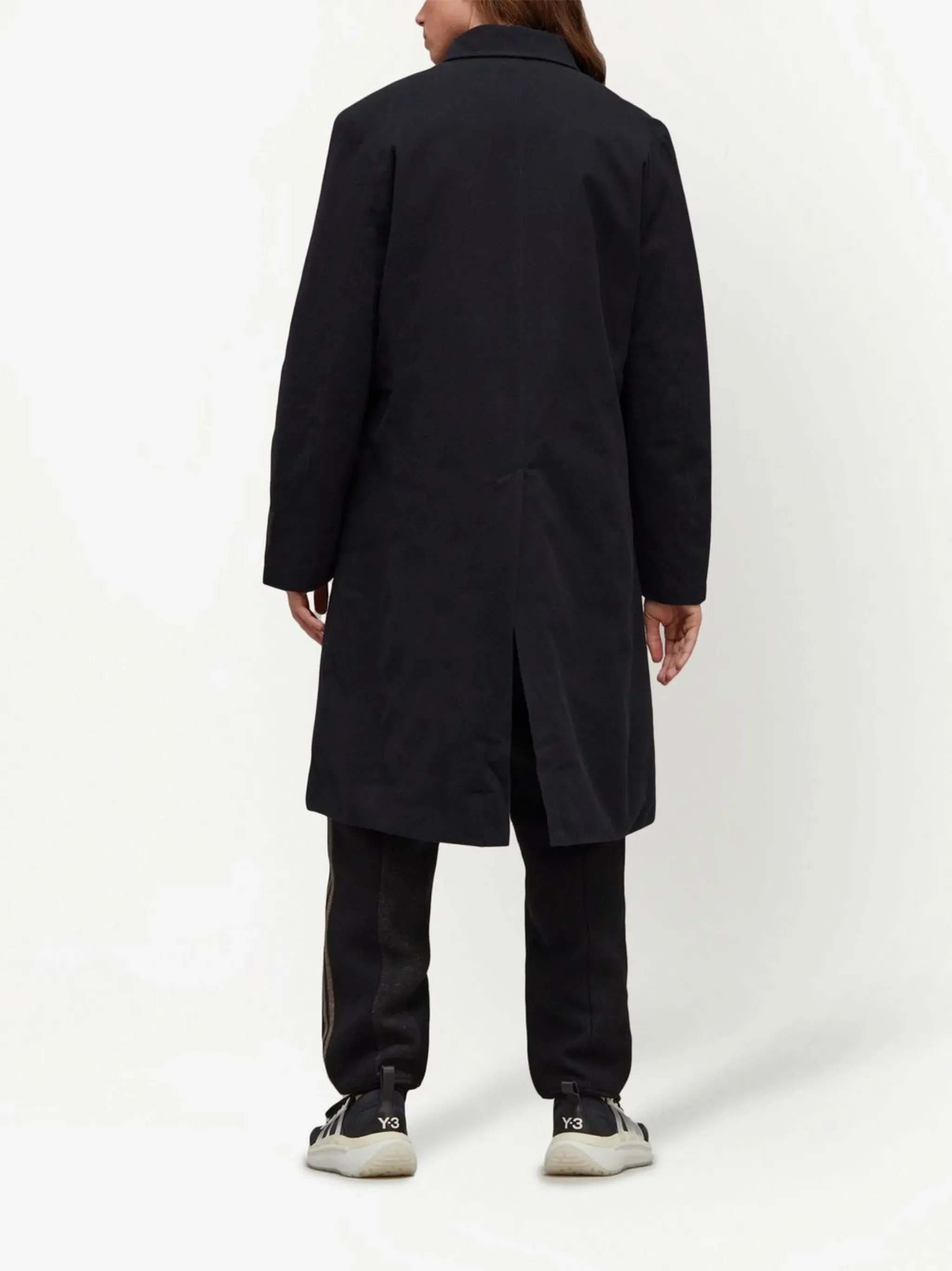 pointed-collar Members-only deal single-breasted Automated coat