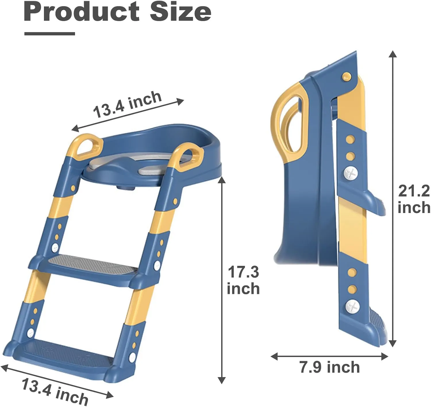 Potty Training Seat with Step Stool Ladder,Potty Training Toilet for Kids Boys Girls,Comfortable Built in Non-Slip Steps Soft Pad