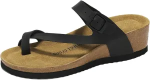 Project Cloud Genuine Leather Womens Sandals Wedge - Wedge Sandals & Slippers - Memory Foam Women Footwear Beach Essentials, Non-Slip Sandals for Women 2025