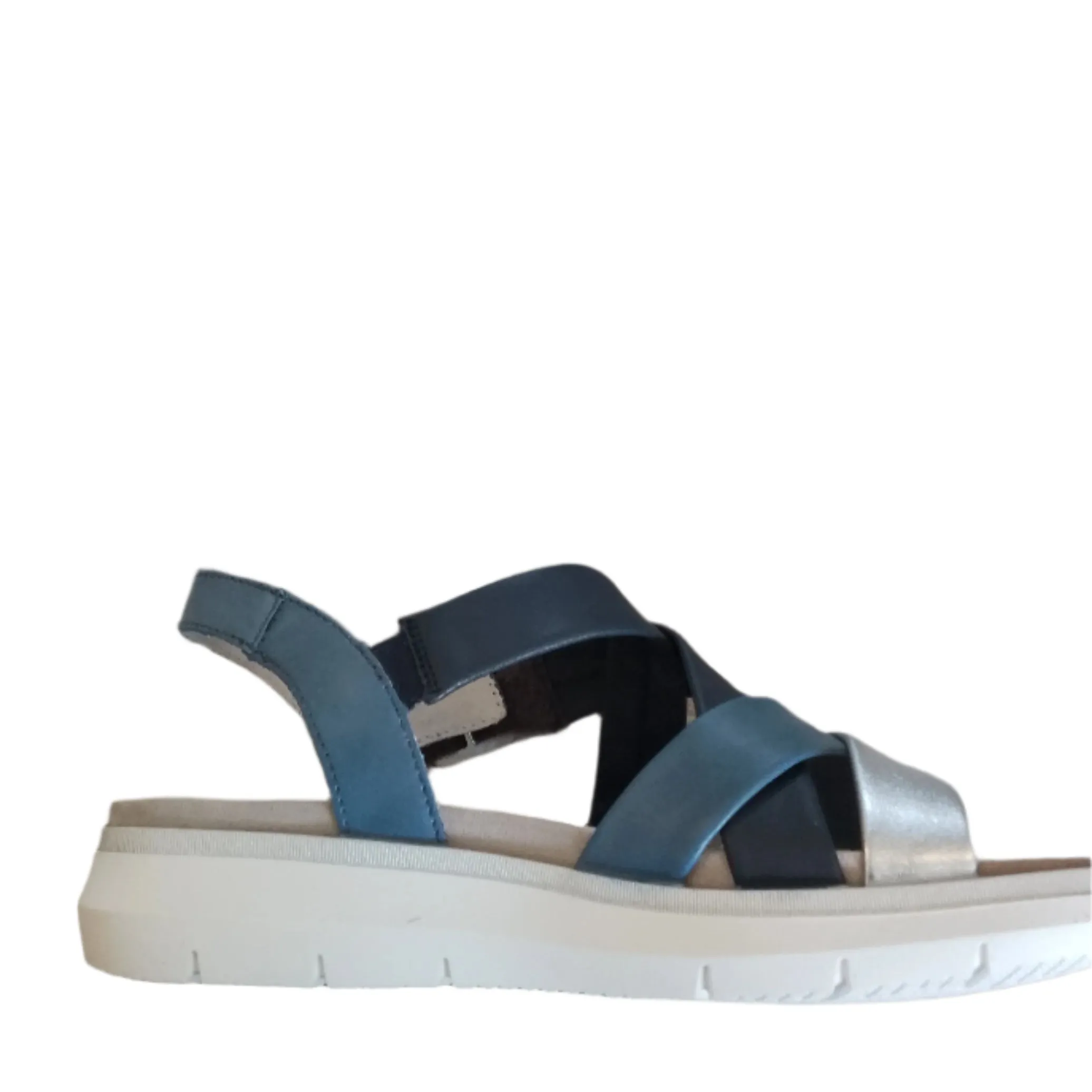Remonte Navy and Blue Leather Sandal