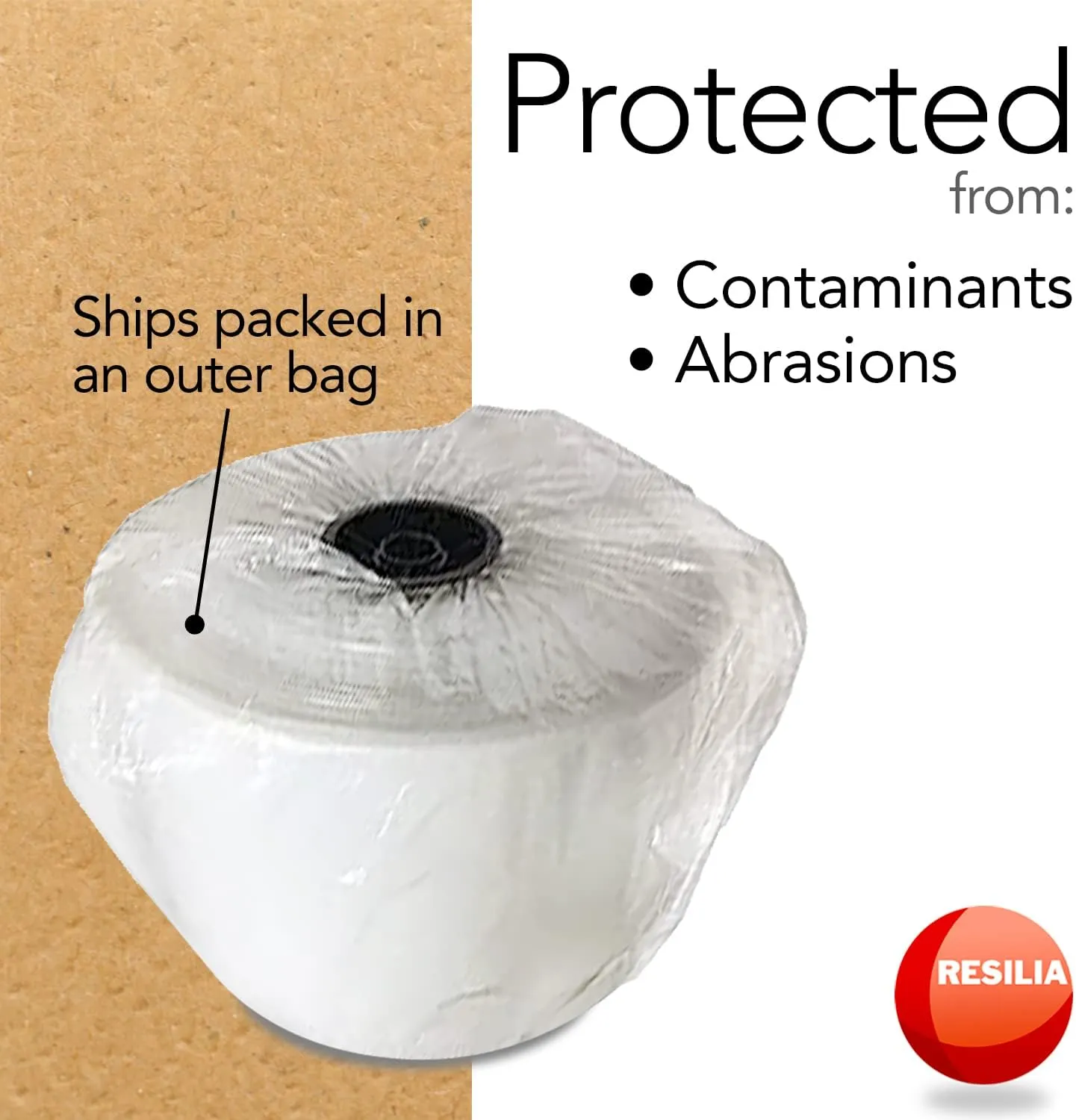 Resilia Lay Flat Poly Tubing - Food-Grade Polyethylene, Custom Poly Bag Packaging Solution, 7 Inches x 500 Feet, 4-Mil Thickness, 1 Roll