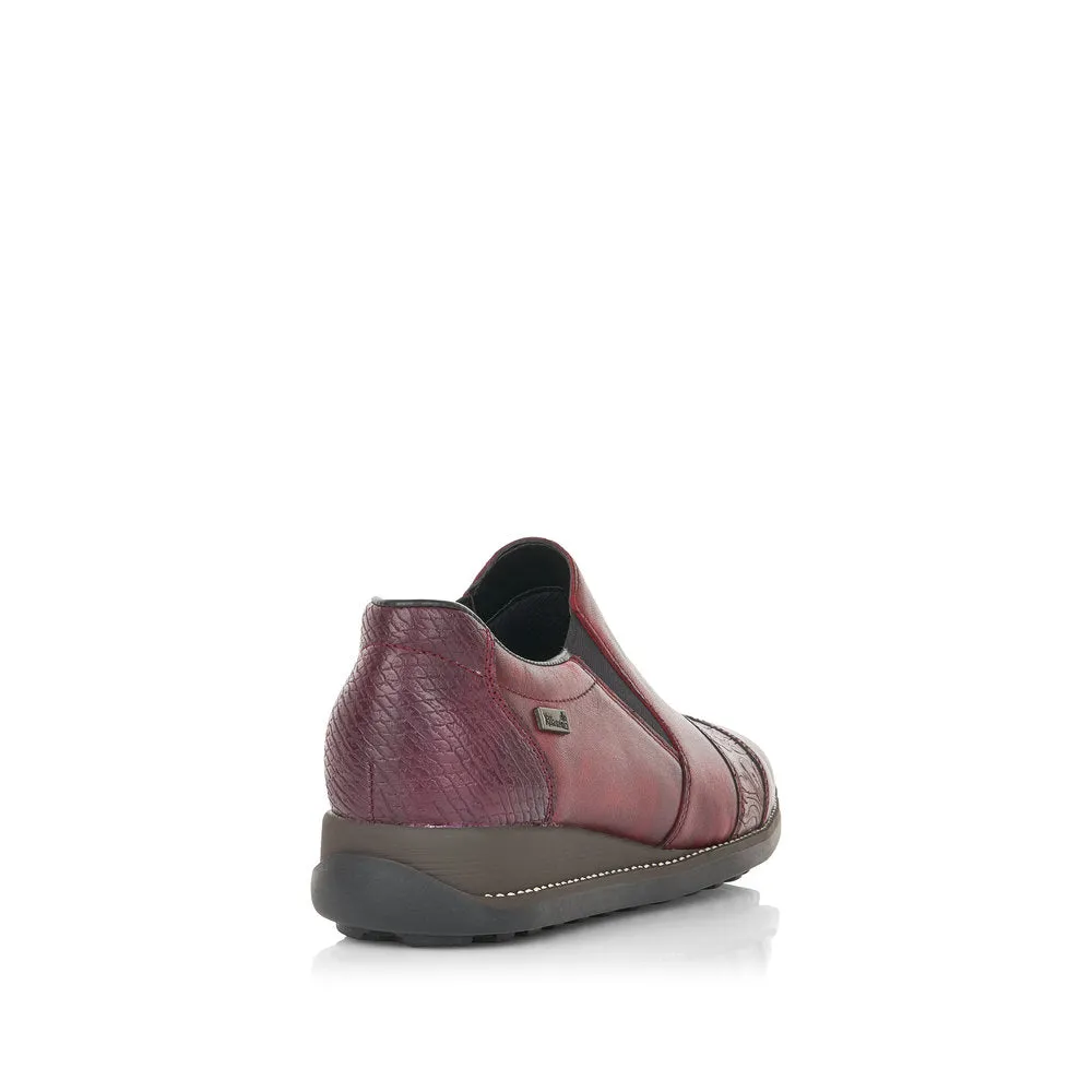RIEKER - 44251-35 TEX SLIP-ON COMFORT SHOE - WINE