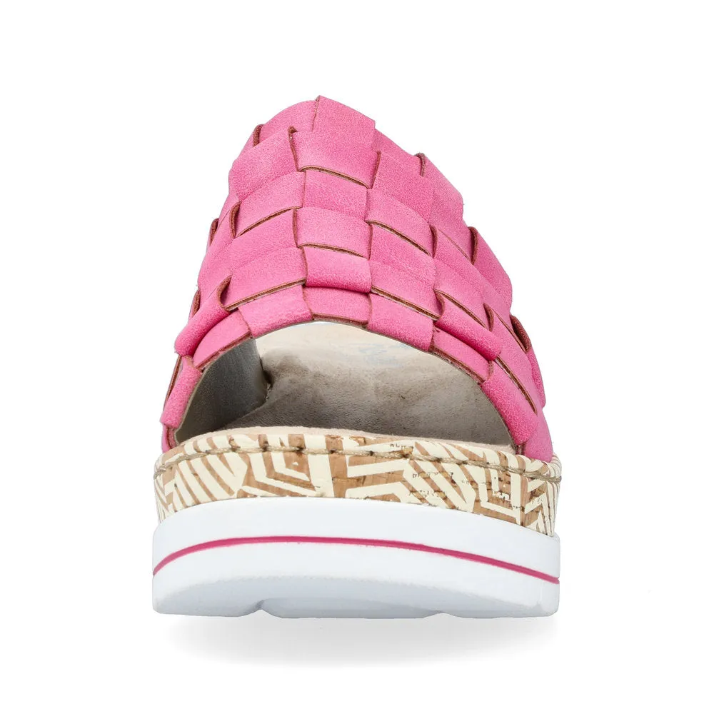 RIEKER - V3988-31 FLAT FASHION MULE - PINK