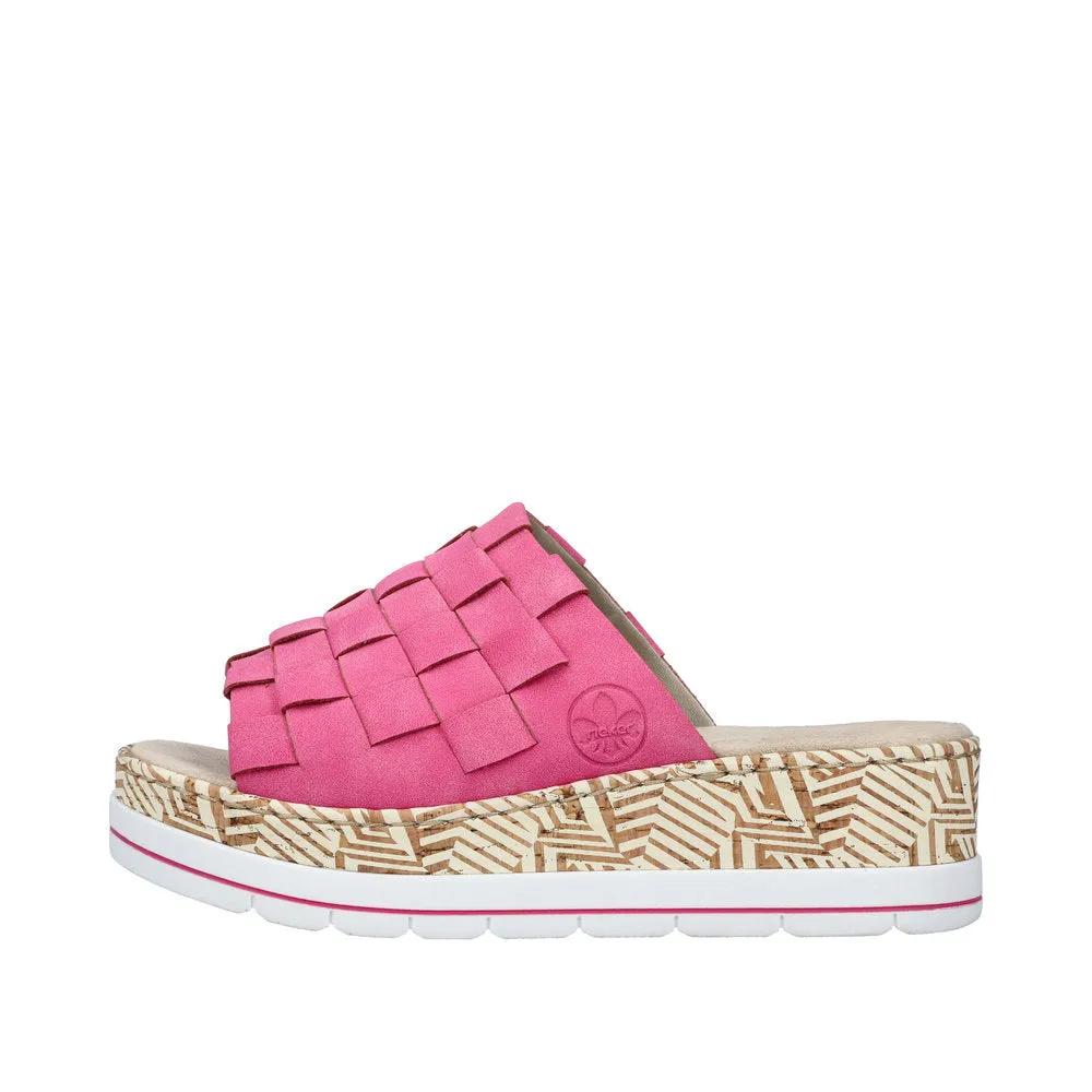 RIEKER - V3988-31 FLAT FASHION MULE - PINK