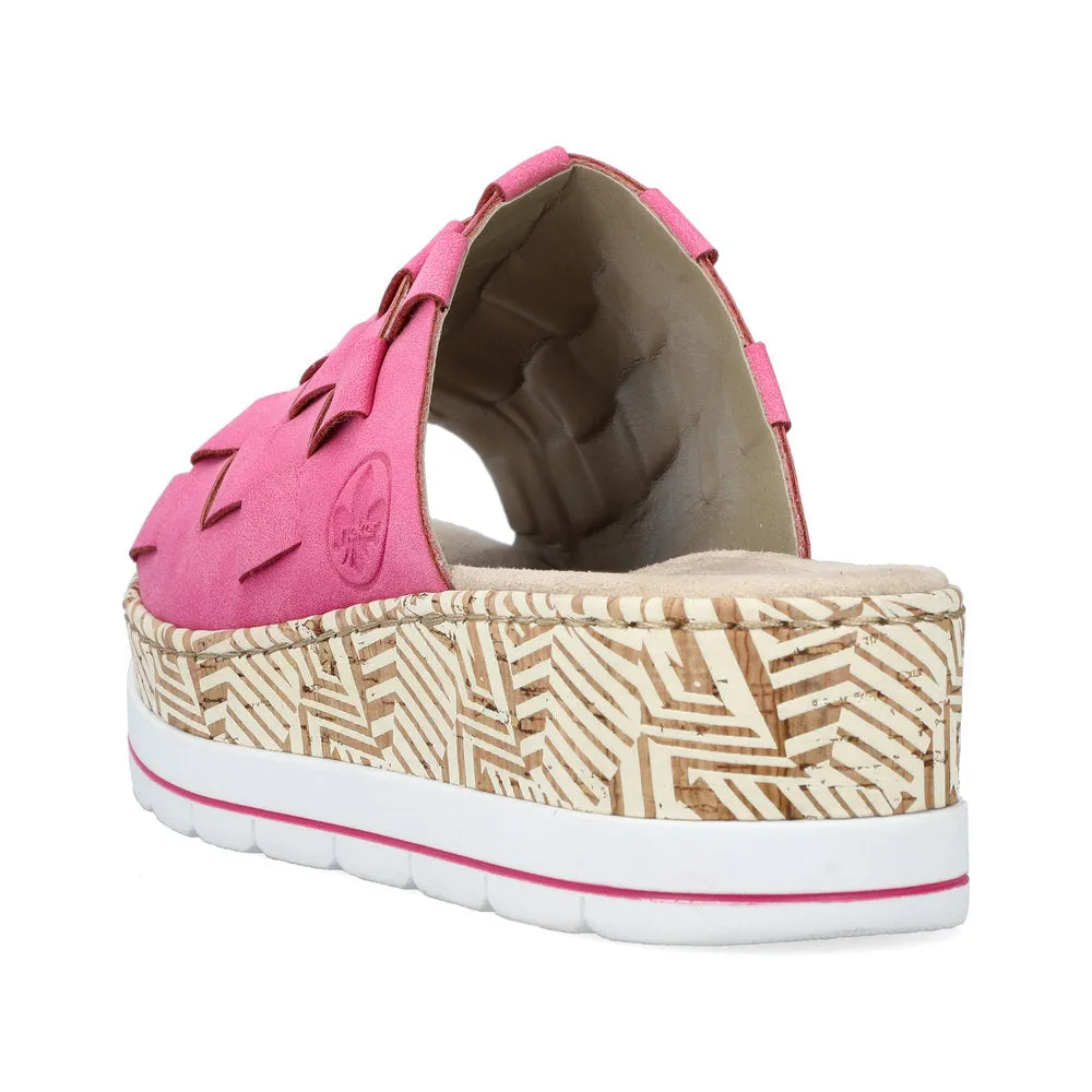 RIEKER - V3988-31 FLAT FASHION MULE - PINK
