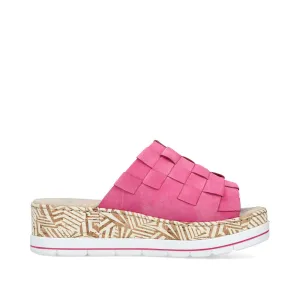 RIEKER - V3988-31 FLAT FASHION MULE - PINK
