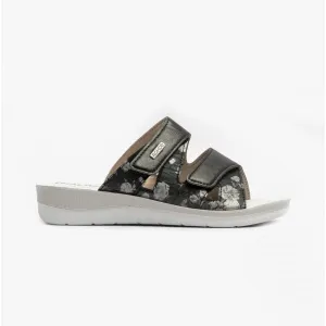 Rohde 1361 Womens Slip-On Mule Sandals Black