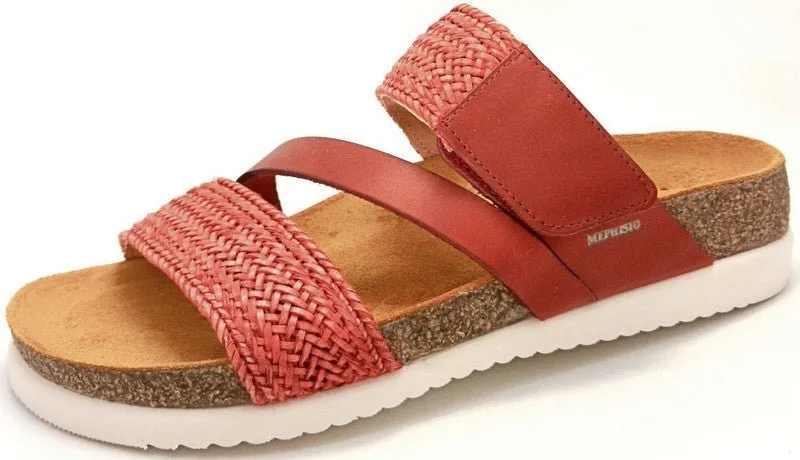 'ROSE TWIST' women's vegan slide sandal - red