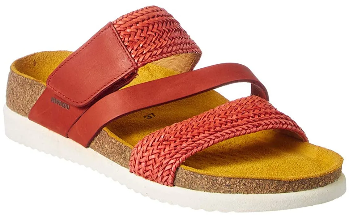 'ROSE TWIST' women's vegan slide sandal - red