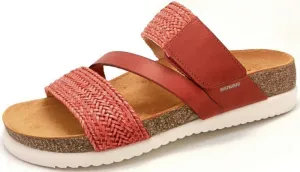 'ROSE TWIST' women's vegan slide sandal - red