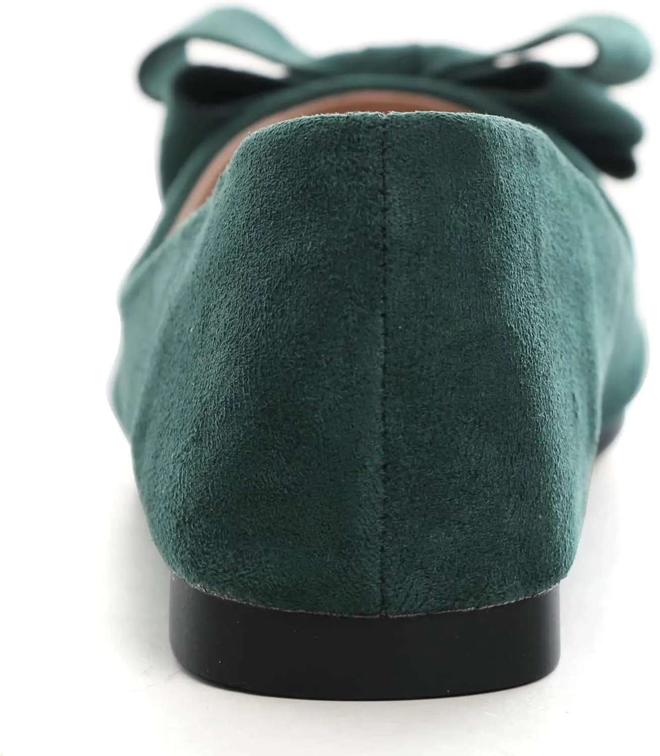 SAILING LU Womens Bow-Knot Ballet Flats Pointed Toe Low-Heel Shoes Suede Dress Shoes Slip On Moccasins