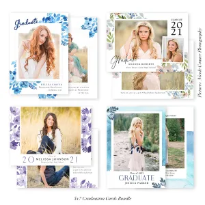 Shades | Blue Flexible Announcement Graduation Senior Bundle Unique Graduation